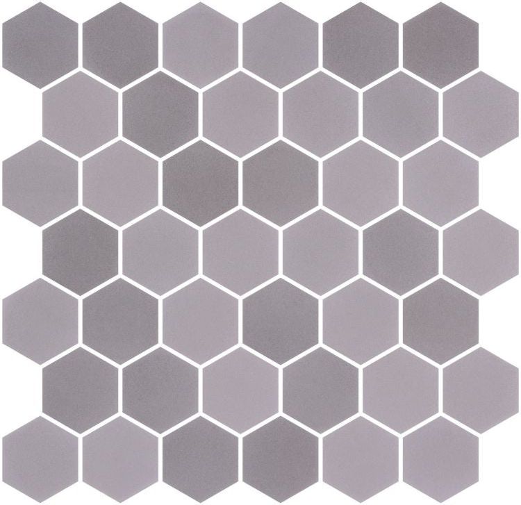 Phoenix Stoneglass XL Light Brun Matte Hexagon Glass Mosaic Tile-Recycled Glass Mosaic-American Tile Depot