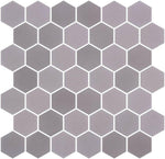 Phoenix Stoneglass XL Light Brun Matte Hexagon Glass Mosaic Tile-Recycled Glass Mosaic-American Tile Depot