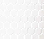 Phoenix Stoneglass XL White Matte Hexagon Glass Mosaic Tile-Recycled Glass Mosaic-American Tile Depot