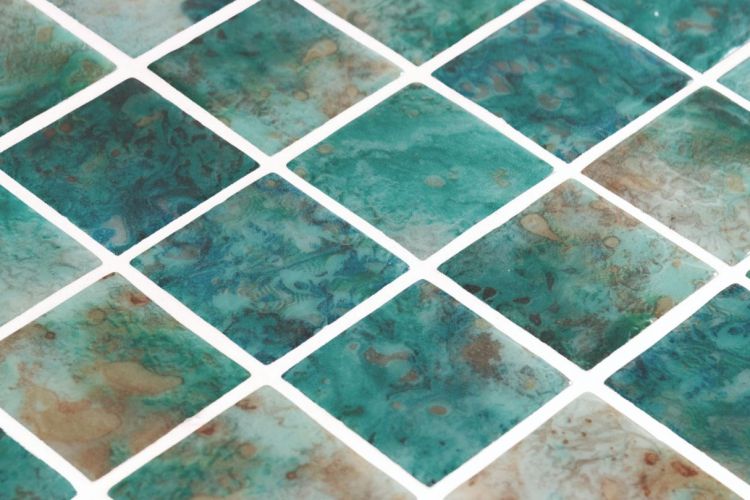 Phoenix Jasper Green Polished Square Glass Mosaic Tile-Recycled Glass Mosaic-American Tile Depot