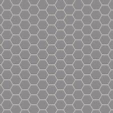 Phoenix Stoneglass XL Grey Matte Hexagon Glass Mosaic Tile-Recycled Glass Mosaic-American Tile Depot