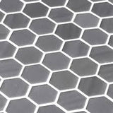 Phoenix Stoneglass XL Grey Matte Hexagon Glass Mosaic Tile