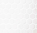 Phoenix Stoneglass XL White Matte Hexagon Glass Mosaic Tile-Recycled Glass Mosaic-American Tile Depot