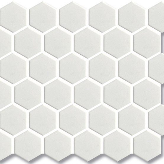 Phoenix Stoneglass XL Gainsboro Matte Hexagon Glass Mosaic Tile-Recycled Glass Mosaic-American Tile Depot