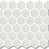 Phoenix Stoneglass XL Gainsboro Matte Hexagon Glass Mosaic Tile