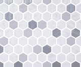 Phoenix Stoneglass Ocean Matte Hexagon Glass Mosaic Tile