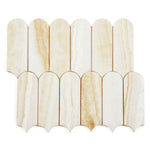 Sample of Precious Stone Piano Onyx Ivory Polished Arch Marble Mosaic Tile-Sample-American Tile Depot