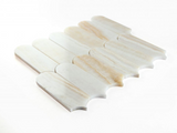 Precious Stone Piano Onyx Ivory Polished Arch Marble Mosaic Tile