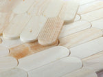 Sample of Precious Stone Piano Onyx Ivory Polished Arch Marble Mosaic Tile-Sample-American Tile Depot