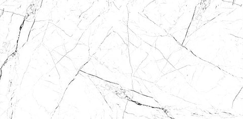 24 X 48 Pietra White Polished Marble Look Porcelain Tile