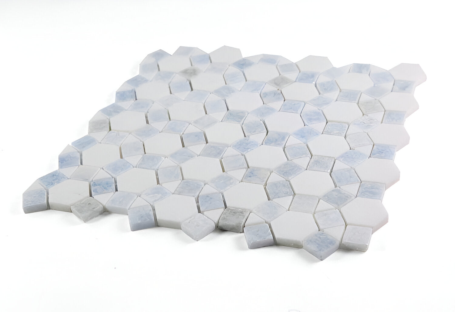 Planet Crystal Ocean Honed Circular Marble Mosaic Tile-Marble Mosaic-American Tile Depot