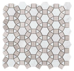 Planet Loft Polished Circular Marble Mosaic Tile-Marble Mosaic-American Tile Depot