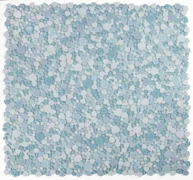 Preach Crystal Ocean Pebble Mosaic Tile-Mixed Mosaic-American Tile Depot