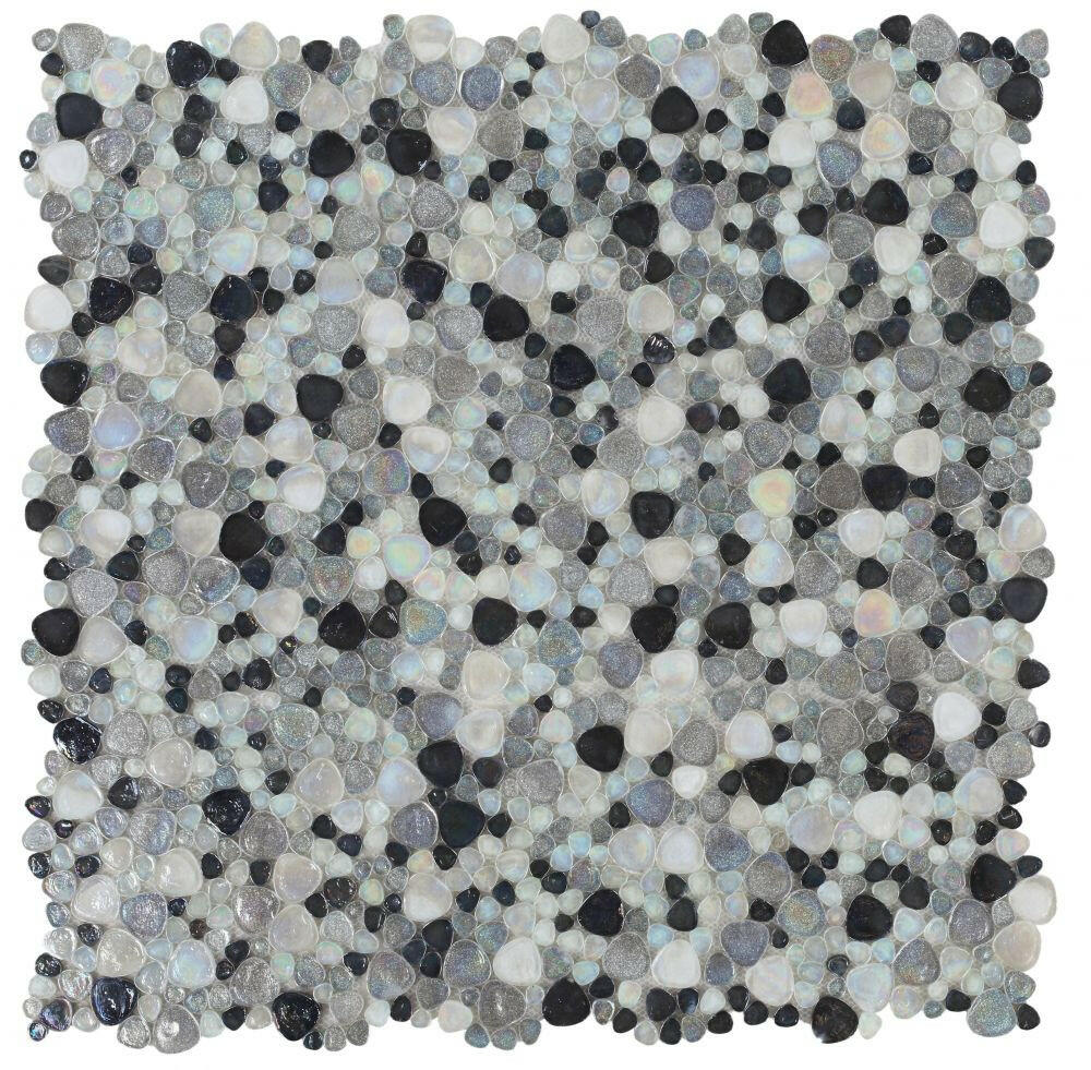 Preach Inari Grey Pebble Glass Mosaic Wall Tile-Glass Mosaic-American Tile Depot