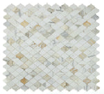 Precious Stone Arabesque Calacatta Gold Polished Lantern Marble Mosaic Tile-Marble Mosaic-American Tile Depot