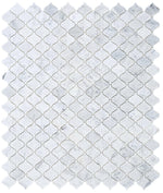 Precious Stone Arabesque Carrara Polished Lantern Marble Mosaic Tile-Marble Mosaic-American Tile Depot