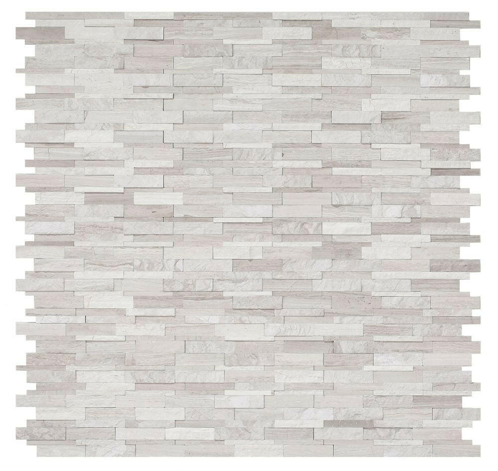 Precious Stone Egypt Grey Linear Marble Mosaic Wall Tile-Marble Mosaic-American Tile Depot