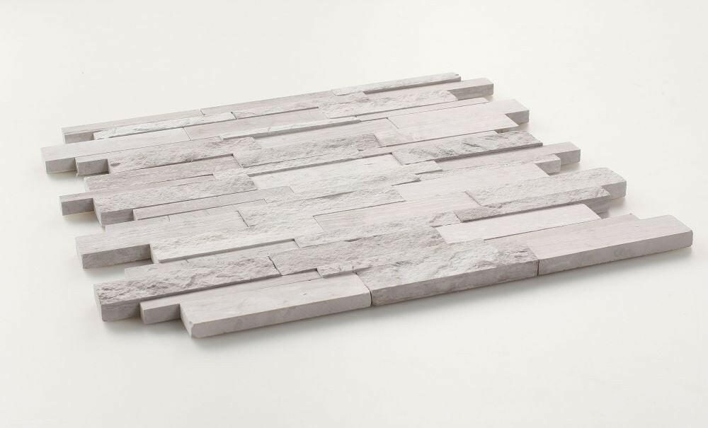 Precious Stone Egypt Grey Linear Marble Mosaic Wall Tile-Marble Mosaic-American Tile Depot