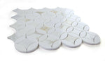 Precious Stone Embrace Calacatta Gold Polished Circular Marble Mosaic Tile-Marble Mosaic-American Tile Depot