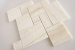 Premium White Onyx VEIN-CUT 4-Pieced OPUS Mini-Pattern Polished Mosaic Tile-Marble Mosaic-American Tile Depot