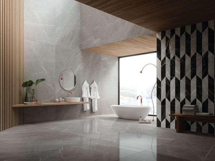 24 X 48 Prestigio Impero Lucido Polished Marble Look Porcelain Tile-PORCELAIN-Large Format-American Tile Depot