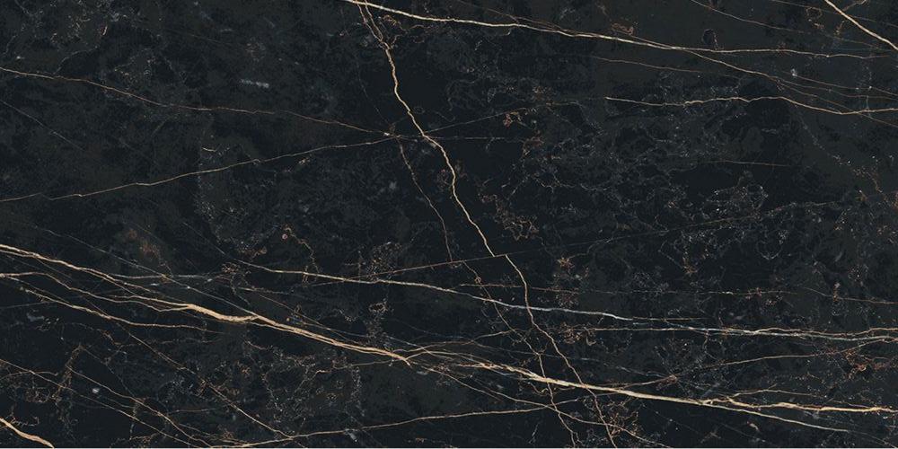 24 X 48 Prexious Thunder Night Glossy Marble Look Porcelain Tile-PORCELAIN-Large Format-American Tile Depot