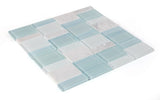 Sample of Prime Blue Multi-Sized Rectangular Mosaic Wall Tile-Sample-American Tile Depot