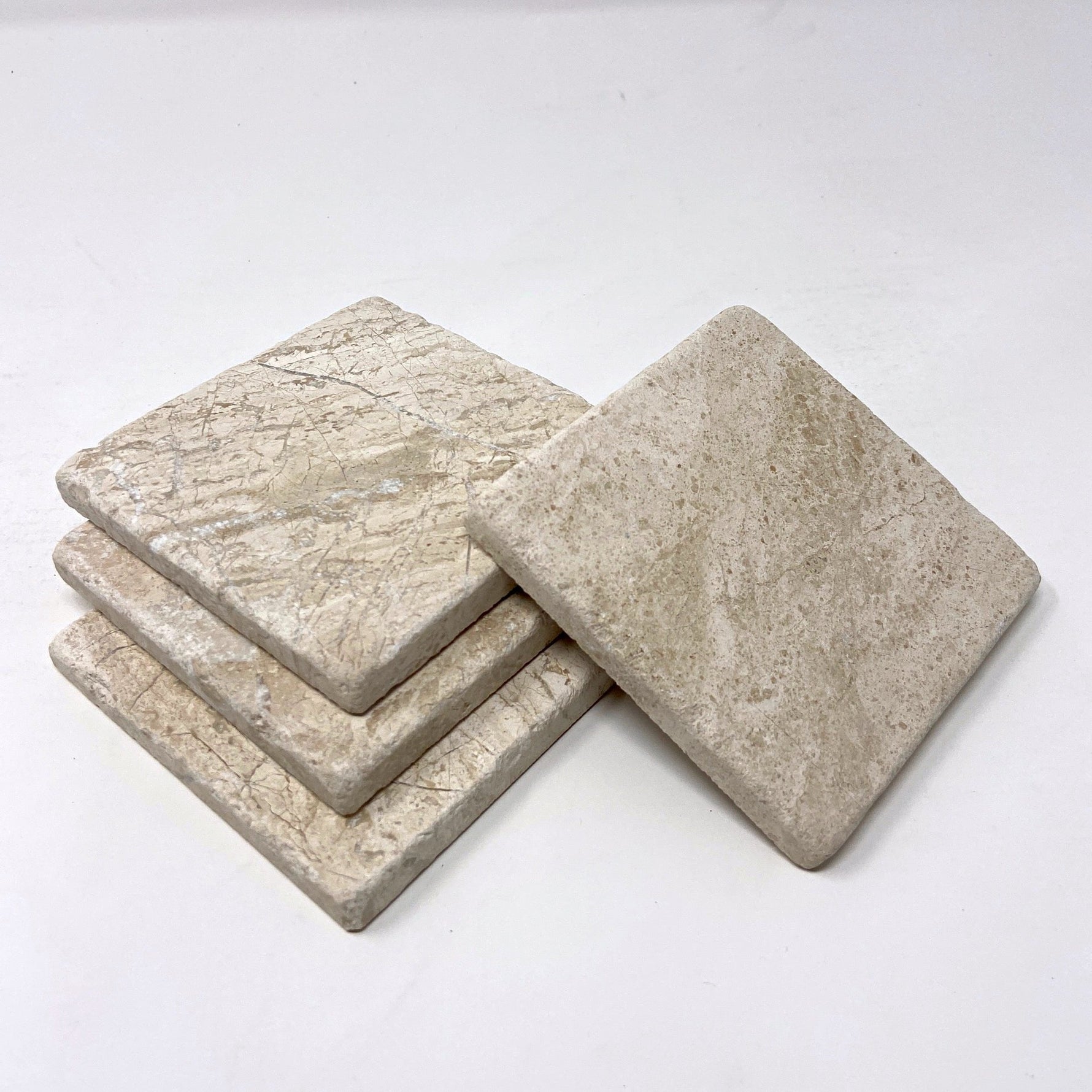 Queen Beige Marble Handmade Coasters