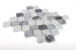 Rain Calacatta Grey Polished Arabesque Marble Mosaic Tile-Marble Mosaic-American Tile Depot