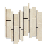 Crema Marfil Marble Honed Random Strip Mosaic Tile