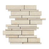 Crema Marfil Marble Polished Random Strip Mosaic Tile