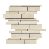 Crema Marfil Marble Honed Random Strip Mosaic Tile