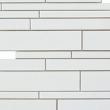 Thassos White Marble Honed Random Strip Mosaic Tile