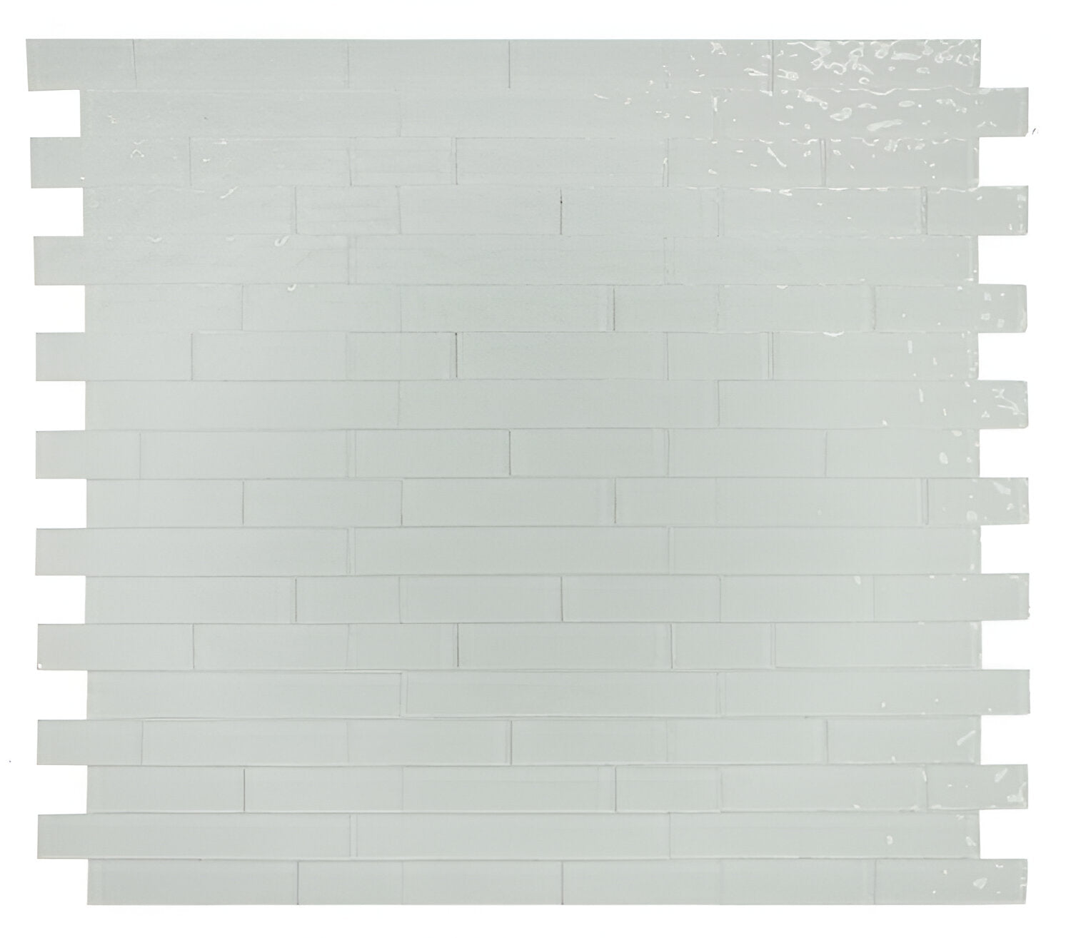 Ripple Clear Grey Glossy Linear Glass Mosaic Tile-Glass Mosaic-American Tile Depot