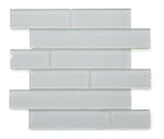 Ripple Clear Grey Glossy Linear Glass Mosaic Tile-Glass Mosaic-American Tile Depot