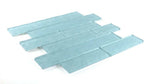 Ripple Turquoise Glossy Linear Glass Mosaic Tile-Glass Mosaic-American Tile Depot