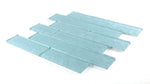 Ripple Turquoise Glossy Linear Glass Mosaic Tile-Glass Mosaic-American Tile Depot