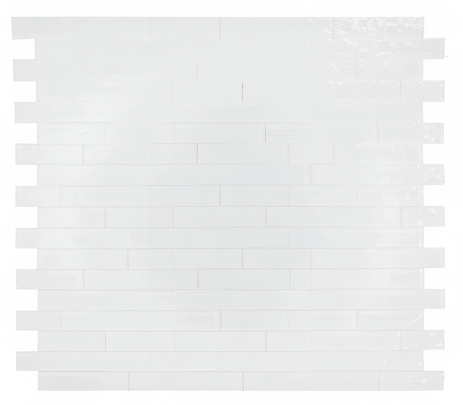 Ripple White Glossy Linear Glass Mosaic Tile-Glass Mosaic-American Tile Depot