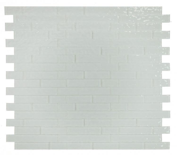 Sample of Ripple Clear Grey Glossy Linear Glass Mosaic Tile-Sample-American Tile Depot