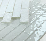 Sample of Ripple Clear Grey Glossy Linear Glass Mosaic Tile-Sample-American Tile Depot