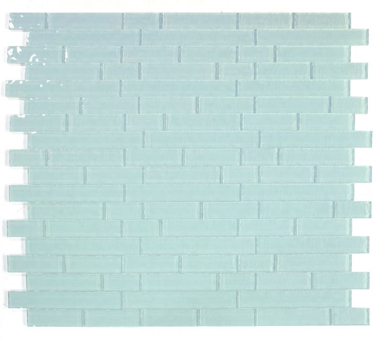 Sample of Ripple Turquoise Glossy Linear Glass Mosaic Tile-Sample-American Tile Depot