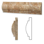 Scabos Travertine Honed Arch / Baldwin Trim Molding-Travertine Molding/Trim-American Tile Depot