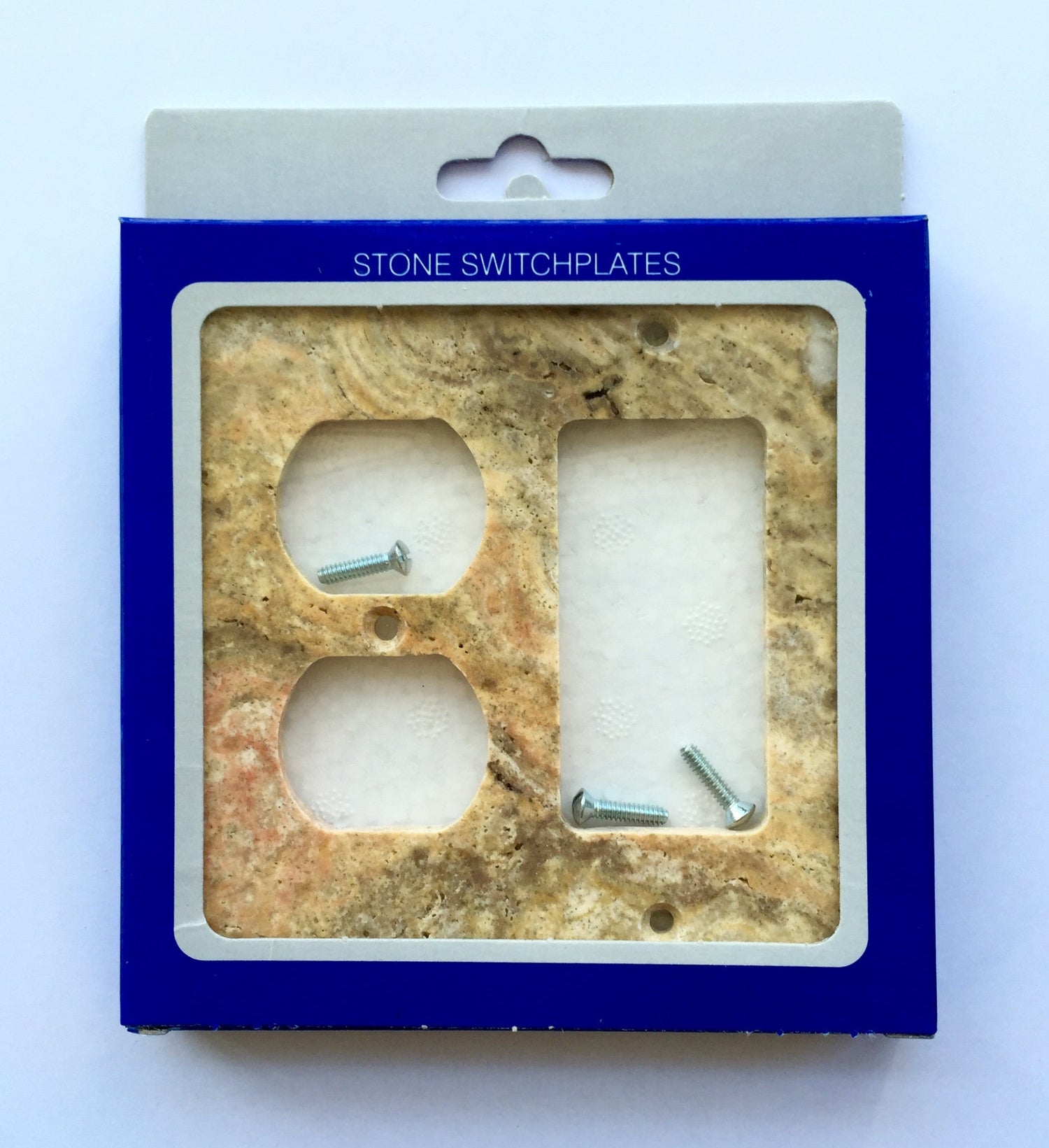 Scabos Travertine Rocker Duplex Switch Wall Plate / Switch Plate / Cover - Honed