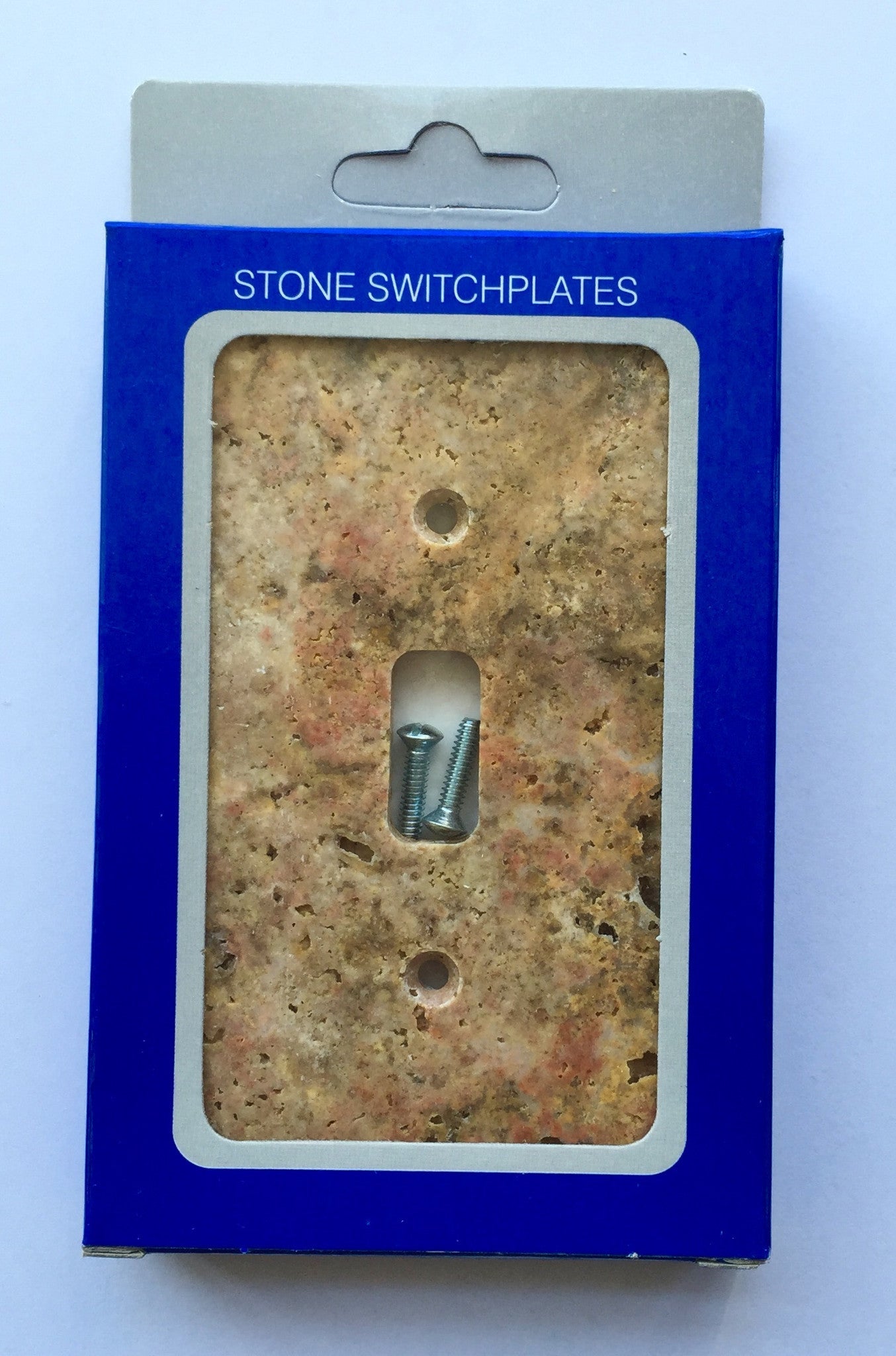 Scabos Travertine Single Toggle Switch Wall Plate / Switch Plate / Cover - Honed