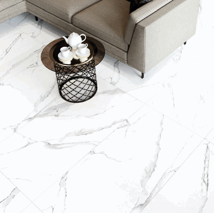 12 X 24 Calacatta Bronze Satin Matte Marble Look Porcelain Tile