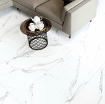 24 X 24 Calacatta Bronze Polished Marble Look Porcelain Tile