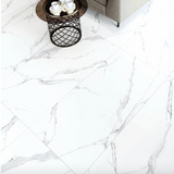 24 X 24 Calacatta Bronze Polished Marble Look Porcelain Tile