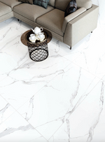 24 X 24 Calacatta Bronze Polished Marble Look Porcelain Tile