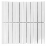 Gio White Matte 1" X 6" Stacked Linear Porcelain Mosaic Tile