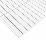 Gio White Matte 1" X 6" Stacked Linear Porcelain Mosaic Tile